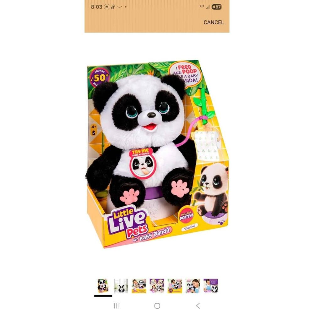 NIB Little Live Pets My Baby Talking Panda ChuChu with 50+ Sounds